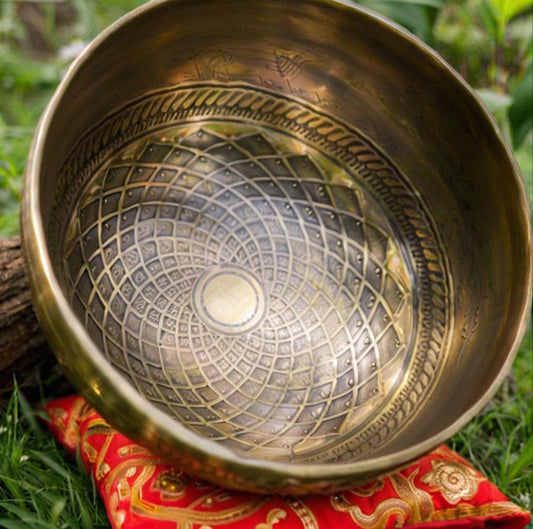 Handcrafted Tibet Singing Bowl Set with Wooden Mallet