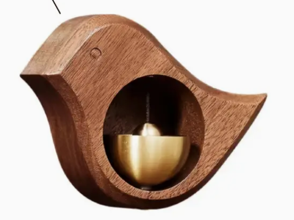 A pair of Dopamine Birdsong Door Bell - Himalaya bowl embedded