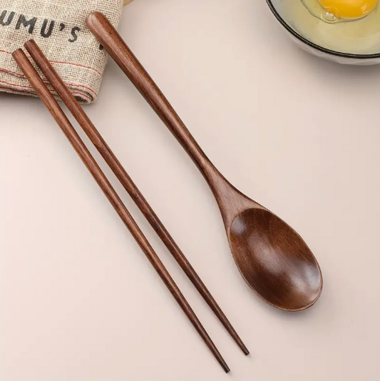 4 Sets of Wooden Spoon & Chopsticks